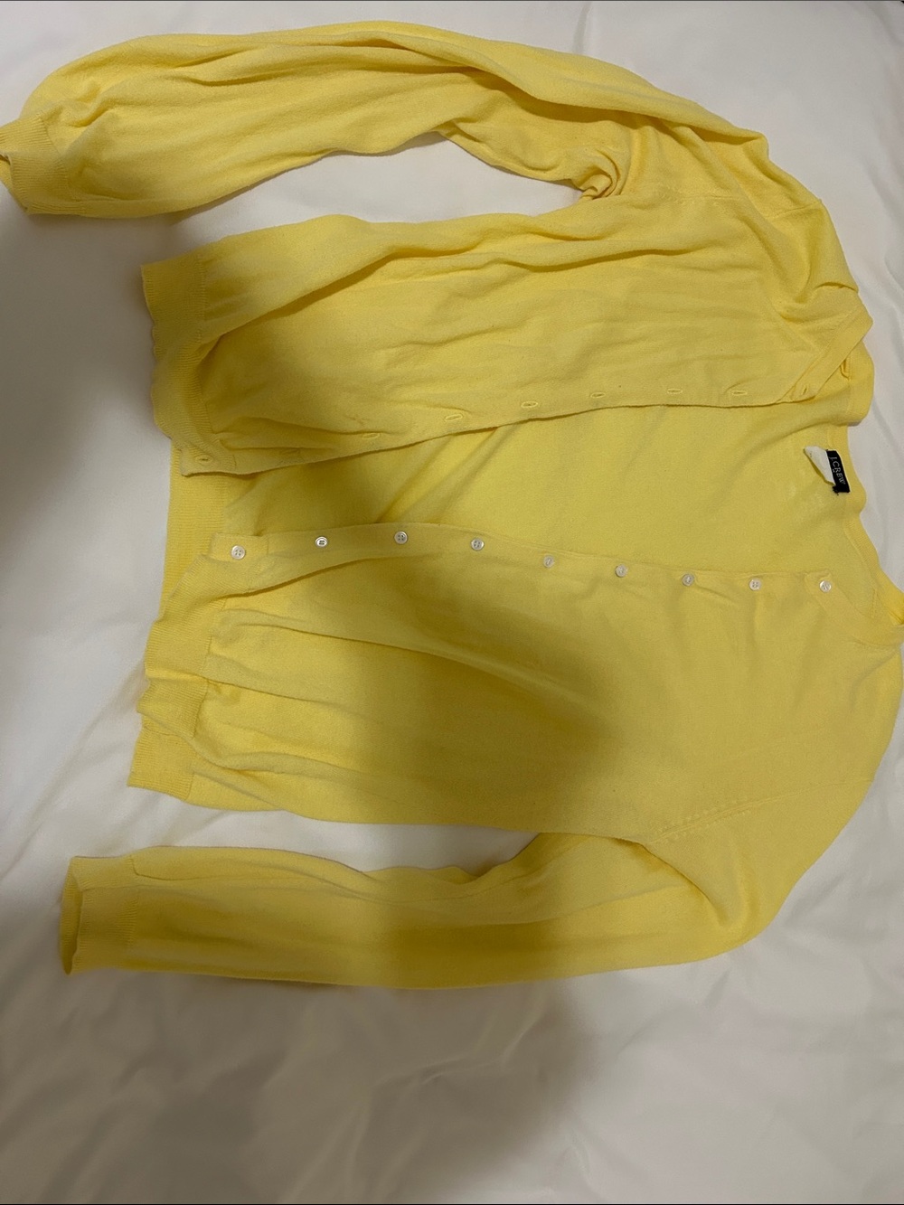 J. Crew Yellow Cardigan